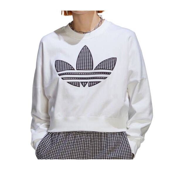 Adidas Oversized Cropped Sweatshirt, Size Medium, NWT - Picture 2 of 5